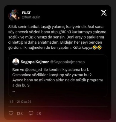 Fuat Ergin ve Sagopa Kajmer Savaşı Büyüyor!